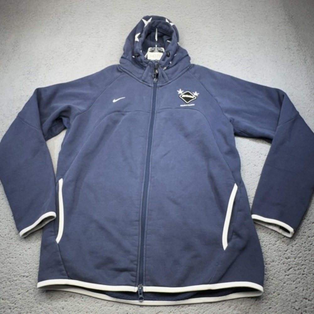 Nike F.C.Real Bristol Jacket Mens XL Navy Full Zip Star Hoodie FCRB Blokecore